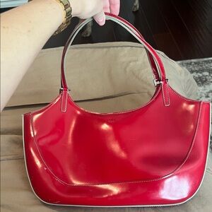 DKNY Glossy Red Shoulder Bag